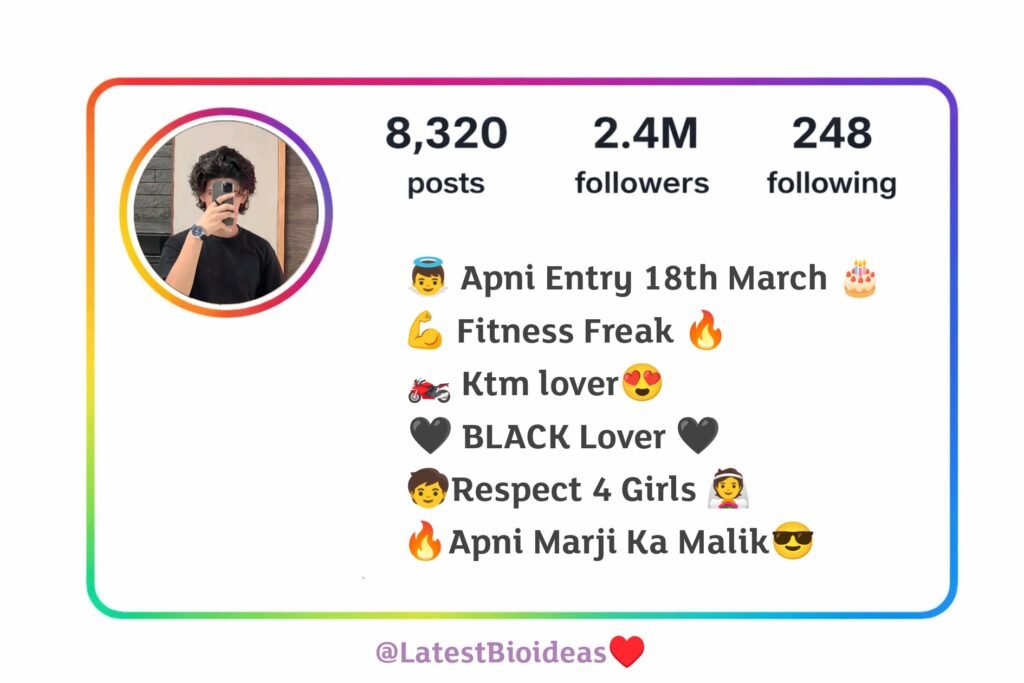 Simple Instagram Bio for Boys