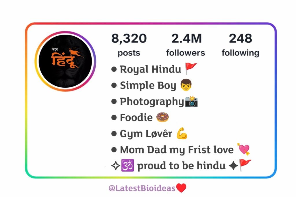 Best Instagram Bio For Hindu Boy