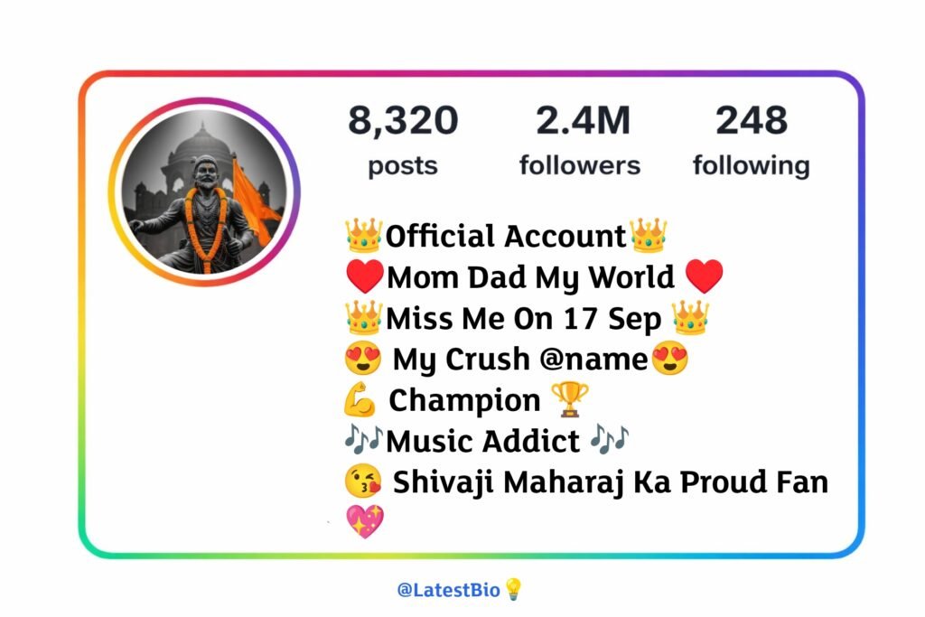 Shivaji Maharaj Attitude Bio for Maratha Warriors