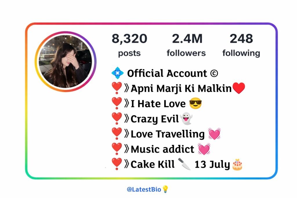 Stylish Instagram Bio for Girls