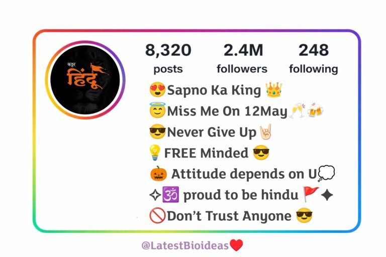 Kattar Hindu Bio For Instagram