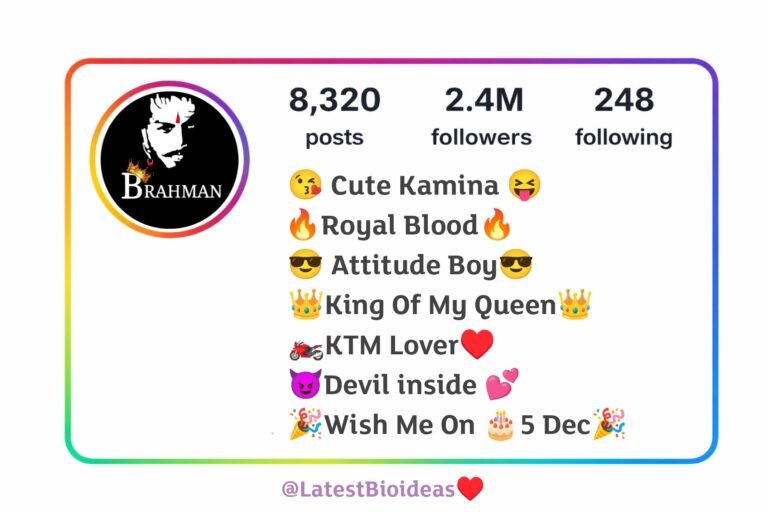 Brahman Bio for Instagram