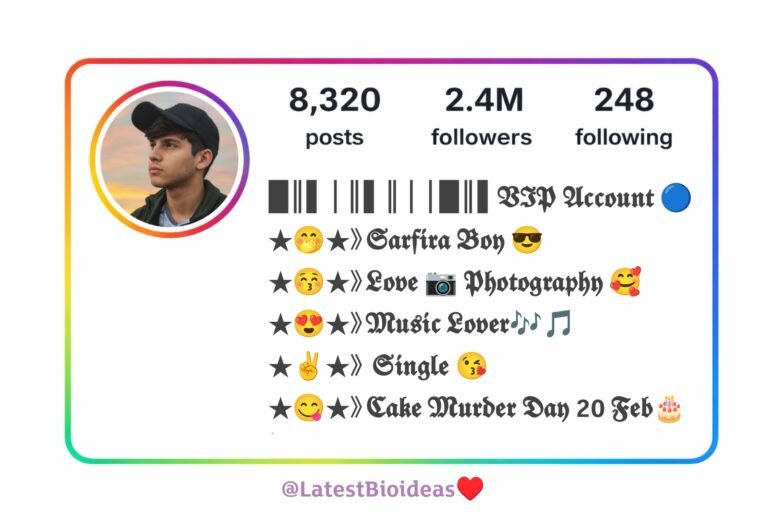 Instagram VIP Bio Stylish Font
